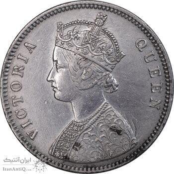 سکه 1 روپیه 1862 ویکتوریا - AU50 - هند