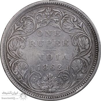 سکه 1 روپیه 1862 ویکتوریا - EF40 - هند