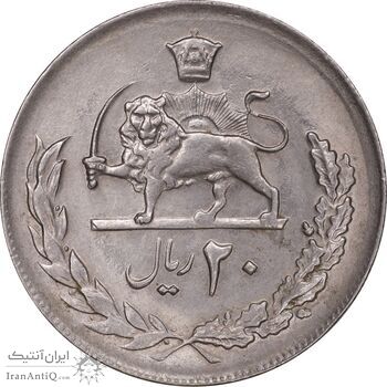 سکه 20 ریال 2537 - MS61 - محمد رضا شاه