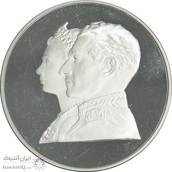 مدال نقره 200 ریال جشنهای 2500 ساله 1350 - PF66 - محمد رضا شاه