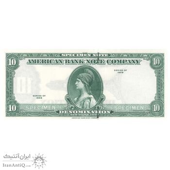 اسکناس 10 دلار 1929 جمهوری فدرال - نمونه - تک - AU55 - آمریکا