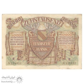 اسکناس 10000 مارک 1923 جمهوری وایمار - تک - AU58 - آلمان