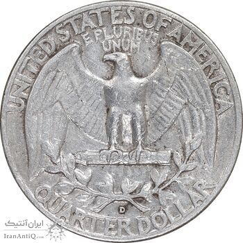 سکه کوارتر دلار 1957D واشنگتن - EF45 - آمریکا