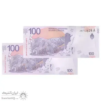 اسکناس 100 پزو بدون تاریخ (2018-2019) جمهوری فدرال - جفت - UNC61 - آرژانتین