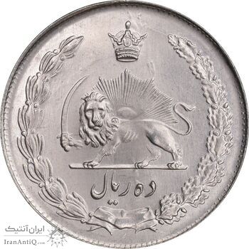 سکه 10 ریال 1342 - MS63 - محمد رضا شاه