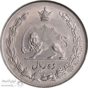 سکه 10 ریال 1342 - MS61 - محمد رضا شاه