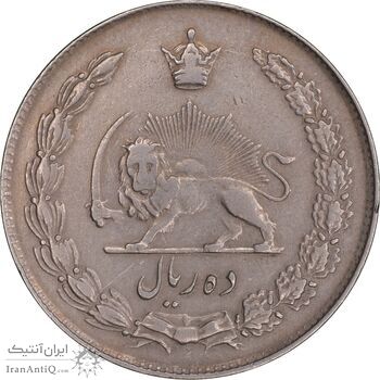سکه 10 ریال 1343 - نازک - EF40 - محمد رضا شاه