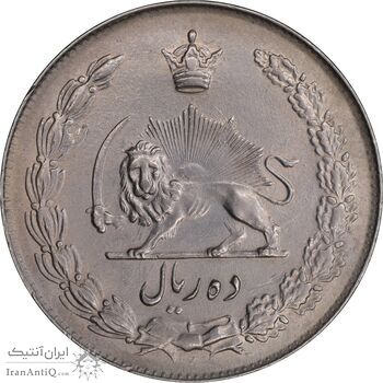 سکه 10 ریال 1343 - ضخیم - MS61 - محمد رضا شاه