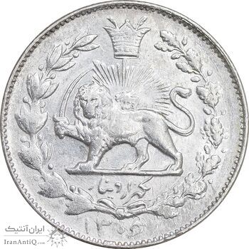 سکه 1000 دینار 1306 خطی - MS62 - رضا شاه