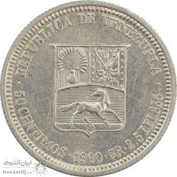 سکه 50 سنتیمو 1960 - MS62 - ونزوئلا