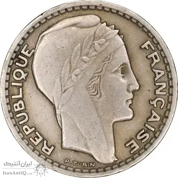 سکه 10 فرانک 1947 جمهوری چهارم - EF45 - فرانسه