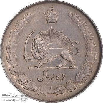 سکه 10 ریال 1335 - EF45 - محمد رضا شاه