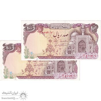 اسکناس 100 ریال (نمازی - نوربخش) - جفت - AU53 - جمهوری اسلامی