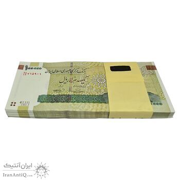 بسته اسکناس 100000 ریال (حسینی - بهمنی) نخ نوع 1 - UNC - جمهوری اسلامی