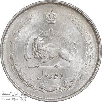 سکه 10 ریال 1324 - MS63 - محمد رضا شاه