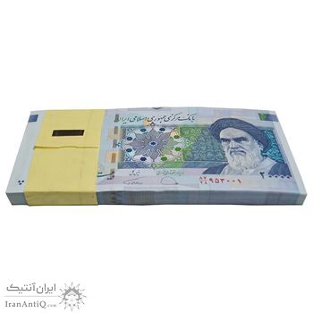 بسته اسکناس 20000 ریال (دژپسند - همتی) نخ نوع 1 - UNC - جمهوری اسلامی