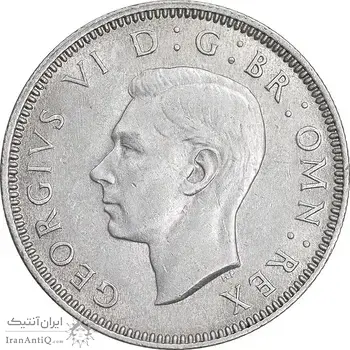 سکه 1 شیلینگ 1942 جرج ششم - تیپ 2 - MS63 - انگلستان