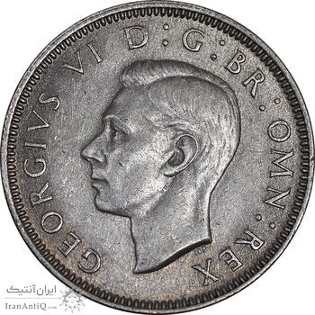 سکه 1 شیلینگ 1942 جرج ششم - تیپ 2 - MS63 - انگلستان