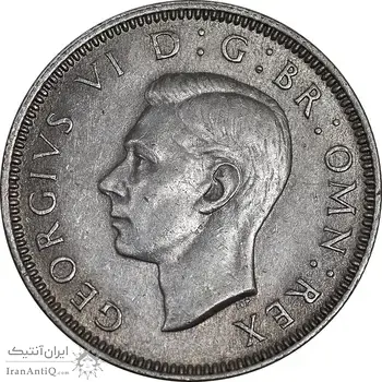 سکه 1 شیلینگ 1942 جرج ششم - تیپ 2 - MS63 - انگلستان