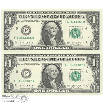 اسکناس 1 دلار 2013 جمهوری فدرال - F (آتلانتا) - جفت - UNC63 - آمریکا