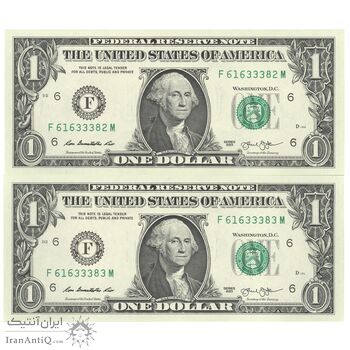 اسکناس 1 دلار 2013 جمهوری فدرال - F (آتلانتا) - جفت - UNC64 - آمریکا
