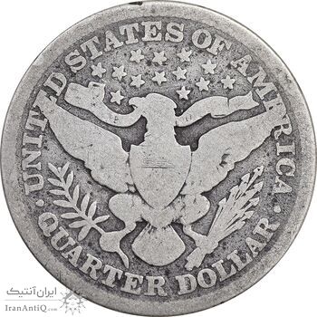 سکه کوارتر دلار 1892 باربر - VF20 - آمریکا