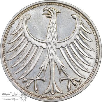 سکه 5 مارک 1965J جمهوری فدرال - MS62 - آلمان