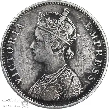 سکه 1 روپیه 1878 ویکتوریا - EF40 - هند
