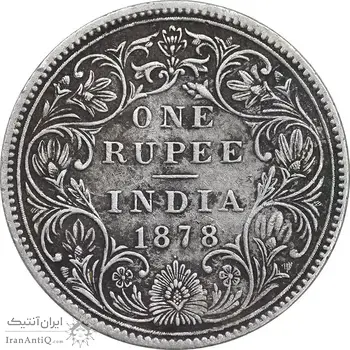 سکه 1 روپیه 1878 ویکتوریا - EF40 - هند