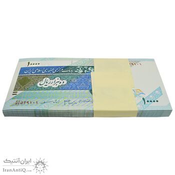 بسته اسکناس 10000 ریال امام (جعفری - مظاهری) - UNC - جمهوری اسلامی