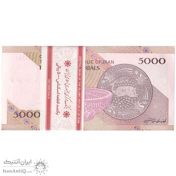 بسته اسکناس 5000 ریال امام (کرباسیان - سیف) - UNC - جمهوری اسلامی