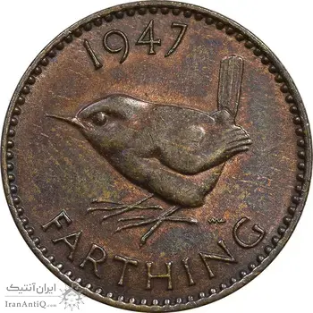 سکه 1 فارتینگ 1947 جرج ششم - AU58 - انگلستان
