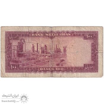 اسکناس 100 ریال 1333 - تک - VF20 - محمد رضا شاه