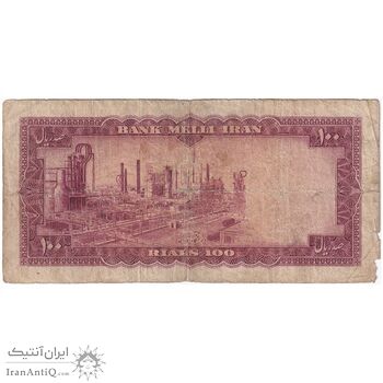 اسکناس 100 ریال 1333 - تک - F15 - محمد رضا شاه