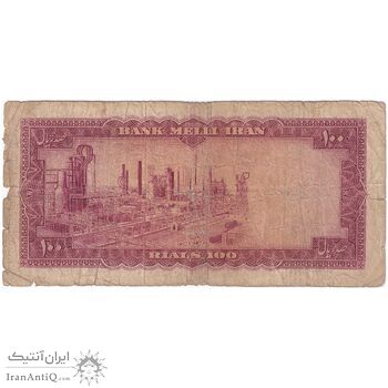 اسکناس 100 ریال 1333 - تک - F12 - محمد رضا شاه