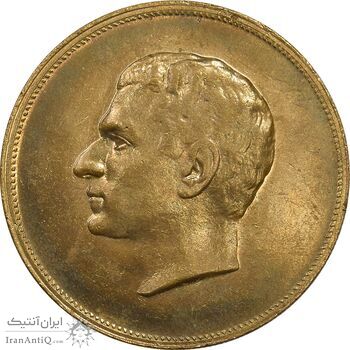 مدال برنز بیست و پنجمین سال سلطنت 1344 - UNC - محمدرضا شاه