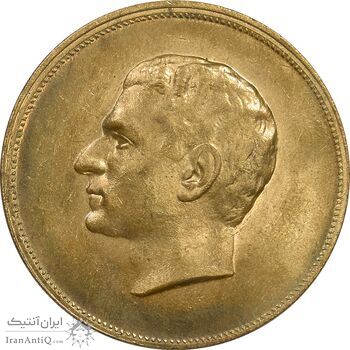 مدال برنز بیست و پنجمین سال سلطنت 1344 - UNC - محمدرضا شاه