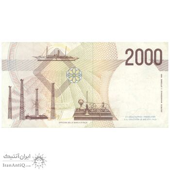 اسکناس 2000 لیر 1990 جمهوری - مارکونی - تک - EF40 - ایتالیا