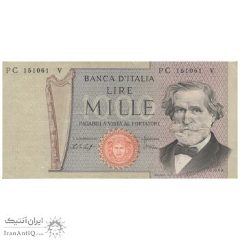 اسکناس 1000 لیر 1977 جمهوری - تک - VF35 - ایتالیا