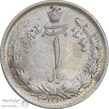 سکه 1 ریال 1310 - UNC - cleaned - رضا شاه