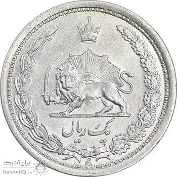 سکه 1 ریال 1312 - AU - cleaned - رضا شاه