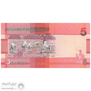 اسکناس 5 دالاسی 2019 جمهوری - تک - UNC65 - گامبیا