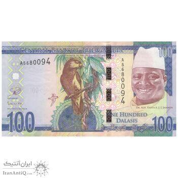 اسکناس 100 دالاسی بدون تاریخ (2015) جمهوری - تک - UNC63 - گامبیا