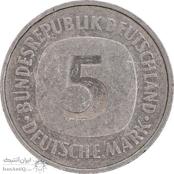 سکه 5 مارک 1975F جمهوری فدرال - EF45 - آلمان