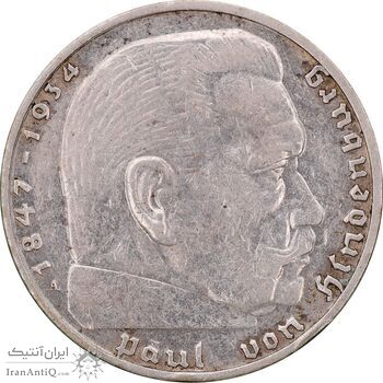 سکه 2 رایش مارک 1938J رایش سوم - EF45 - آلمان