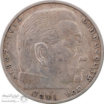 سکه 2 رایش مارک 1937A رایش سوم - EF45 - آلمان