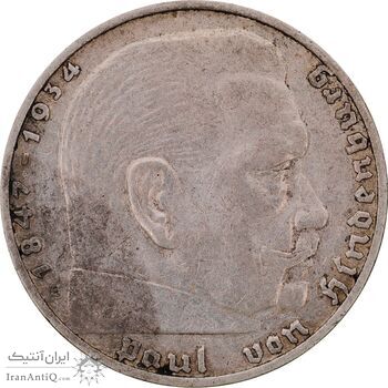 سکه 2 رایش مارک 1937E رایش سوم - EF45 - آلمان