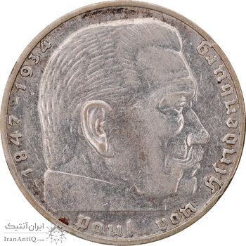 سکه 2 رایش مارک 1939A رایش سوم - EF45 - آلمان