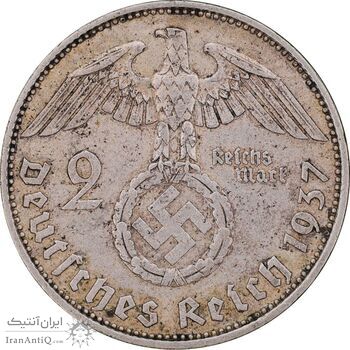 سکه 2 رایش مارک 1937A رایش سوم - AU55 - آلمان