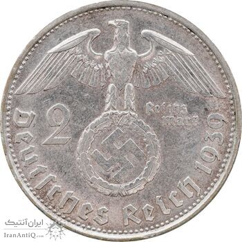 سکه 2 رایش مارک 1939B رایش سوم - AU50 - آلمان